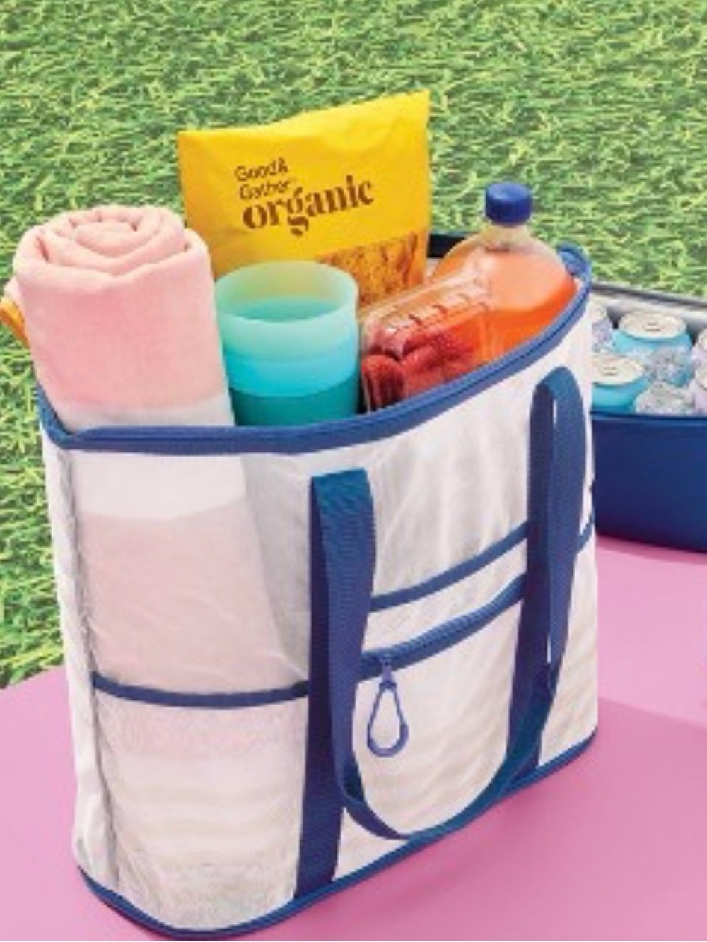 Beach Bag with detachable cooler